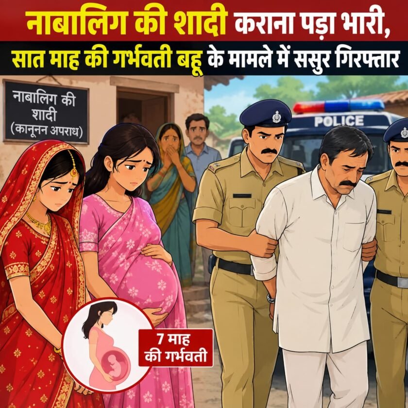 फरक्का (पश्चिम बंगाल): बाल विवाह के मामले में ससुर गिरफ्तार, 7 माह की गर्भवती निकली नाबालिग बहू फरक्का (पश्चिम बंगाल): बाल विवाह के मामले में ससुर गिरफ्तार, 7 माह की गर्भवती निकली नाबालिग बहू