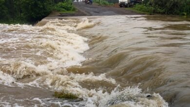 निसिंद्रा कटान पर सड़क डूबी, झारखंड-बंगाल संपर्क ठप निसिंद्रा कटान पर सड़क डूबी, झारखंड-बंगाल संपर्क ठप