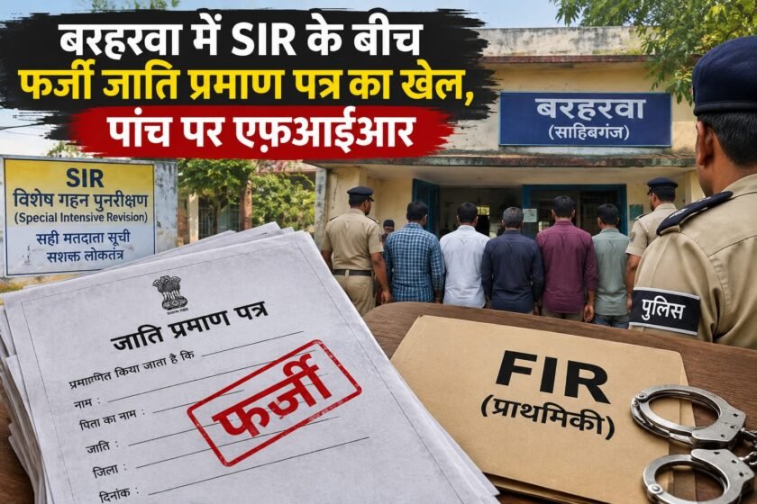 बरहरवा में SIR के बीच फर्जी जाति प्रमाण पत्र का खेल, पांच पर एफ़आईआर बरहरवा में SIR के बीच फर्जी जाति प्रमाण पत्र का खेल, पांच पर एफ़आईआर