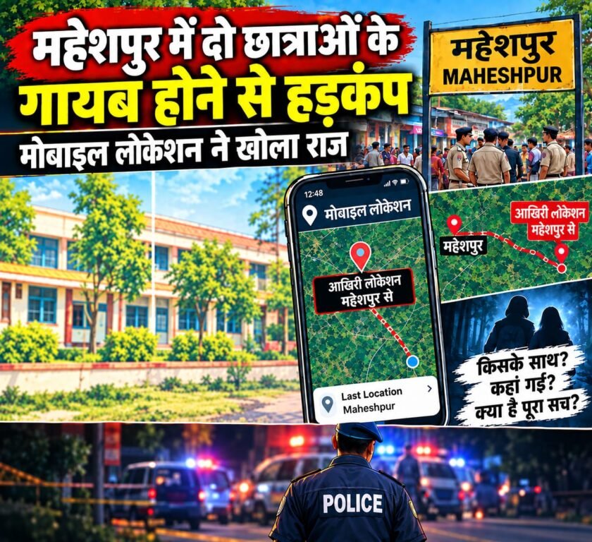 महेशपुर में दो छात्राओं के गायब होने से हड़कंप,मोबाइल लोकेशन ने खोला राज महेशपुर में दो छात्राओं के गायब होने से हड़कंप,मोबाइल लोकेशन ने खोला राज