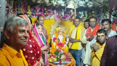 मिर्जाचौकी में धूमधाम से मनाया जा रहा तीन दिवसीय गणेश पूजा महोत्सव