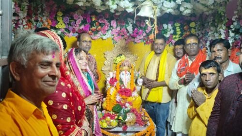 मिर्जाचौकी में धूमधाम से मनाया जा रहा तीन दिवसीय गणेश पूजा महोत्सव