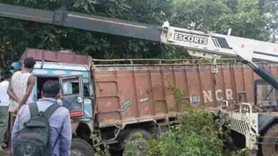 Latehar News:ब्रेक फेल होते ही बेकाबू हुआ सरिया लदा ट्रक,चालक गंभीर रूप से घायल