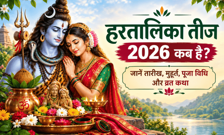 हरतालिका तीज 2026: जानें सही तिथि, मुहूर्त और व्रत कथा से लेकर पूजा की पूरी जानकारी हरतालिका तीज 2026: जानें सही तिथि, मुहूर्त और व्रत कथा से लेकर पूजा की पूरी जानकारी