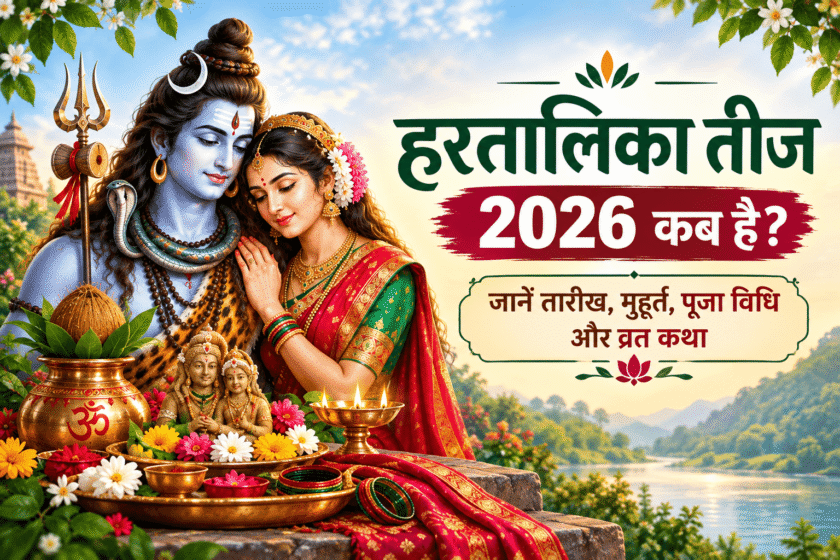 हरतालिका तीज 2026: जानें सही तिथि, मुहूर्त और व्रत कथा से लेकर पूजा की पूरी जानकारी हरतालिका तीज 2026: जानें सही तिथि, मुहूर्त और व्रत कथा से लेकर पूजा की पूरी जानकारी