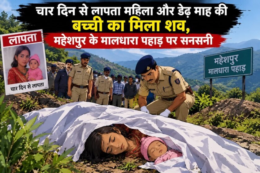 महेशपुर में मां और डेढ़ माह की बच्ची की मौत, पहाड़ पर मिले शव महेशपुर में मां और डेढ़ माह की बच्ची की मौत, पहाड़ पर मिले शव