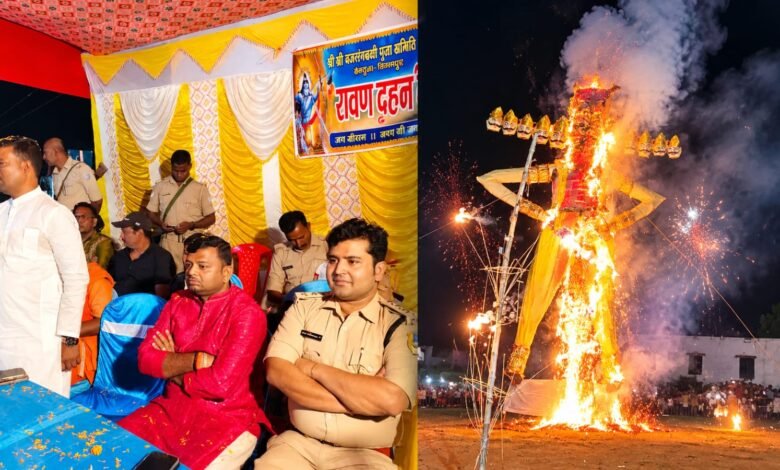 10 हजार की भीड़,आतिशबाजी का रोमांच और गूंजते जय श्रीराम के नारे:पतना में धू-धू कर जला रावण