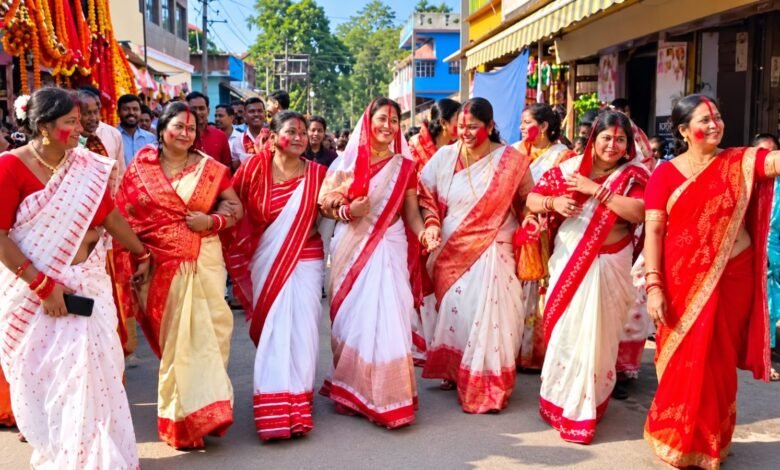 गंगा आरती की दिव्यता,डांडिया की धमक और आस्था के सैलाब के बीच संपन्न हुआ अमड़ापाड़ा का 102वां ऐतिहासिक दुर्गोत्सव