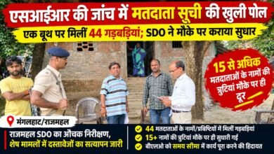 राजमहल SDO का औचक निरीक्षण, मतदाता सूची में 44 प्रविष्टियों में मिली गड़बड़ी:15 से अधिक में तत्काल सुधार