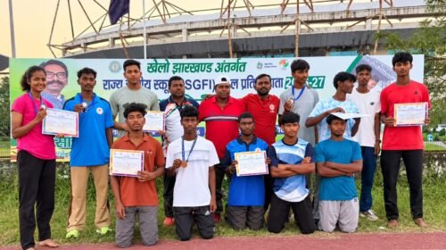 11 पदकों के साथ साहिबगंज का जलवा,राज्य स्तरीय एथलेटिक्स में उपविजेता बनी टीम