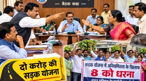 दो करोड़ की सड़क योजना पर घमासान,नगर परिषद के खिलाफ पार्षदों का धरना 8 अक्टूबर को