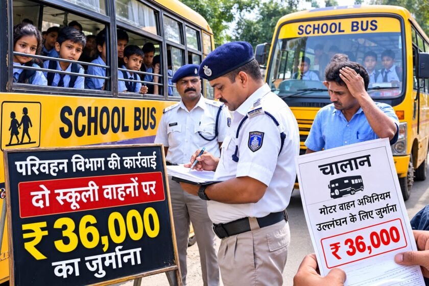 स्कूली वाहनों पर परिवहन विभाग की सख्ती, दो वाहनों पर 36 हजार जुर्माना स्कूली वाहनों पर परिवहन विभाग की सख्ती, दो वाहनों पर 36 हजार जुर्माना