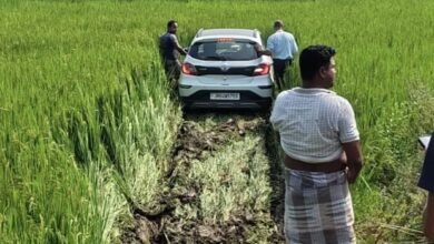 NH-133A News: भीमपाड़ा के पास खेत में घुसी कार, सड़क चौड़ीकरण की मांग