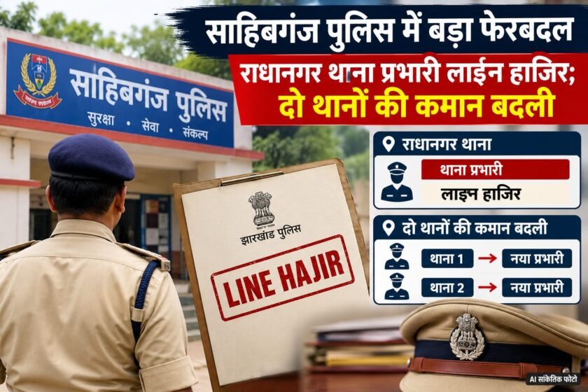 साहिबगंज पुलिस में फेरबदल:रोहित कुमार राधानगर तो ओम प्रकाश चौहान बने बोरियो थाना प्रभारी साहिबगंज पुलिस में फेरबदल:रोहित कुमार राधानगर तो ओम प्रकाश चौहान बने बोरियो थाना प्रभारी